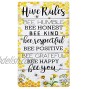 Metal Signs Coffee Bar Decor Hive Rules Bee Humble Bee Honest Bee Kind Tin Signs Vintage Wall Decor Inspirational Quotes Home Garage Bar Kitchen Farmhouse 8X12 in