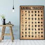 Pozino Animal Tracks Metal Sign Animal Lover Wall Art Woodland Nursery Wall Decor Best Gift
