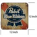 Ribbon Beer Vintage Retro Metal Wall Decor Art Shop Man Cave Bar Garage Tin 12x12 Sign