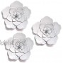 Stratton Home Decor White Metal Wall Flowers Set of 3