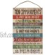 Ten Commandments Wall Decor Metal Signs Coffee Bar Decor Tin Signs Vintage Inspirational Quotes Room Garden Decor Kitchen Gift 8X12 in