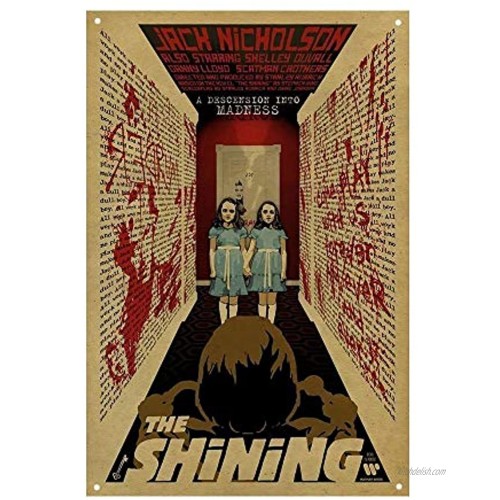 The Shining Film Movie Vintage Retro Tin Sign Metal Sign TIN SIGN 7.8X11.8 INCH