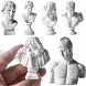 ARRIVEOK Famous Sculpture Resin Bust Statue Greek Mythology Figurine Gypsum Portraits Nordic Style Drawing Practice Crafts Home Decor A Set of 10