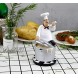 Beonueni 4pcs Italian Chef Statue Figurines Kitchen Decor with Potatoes Resin Ornaments Chef Top Chef Collectible Gift Kitchen Cook Café Bar Shop Decor