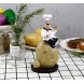 Beonueni 4pcs Italian Chef Statue Figurines Kitchen Decor with Potatoes Resin Ornaments Chef Top Chef Collectible Gift Kitchen Cook Café Bar Shop Decor