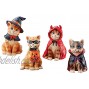 Collections Etc Adorable Decorative Halloween Cat Statues Set with Hand Painted Details for Indoors Tabletop 4 pc