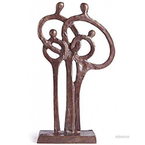 Danya B. ZD10102 Contemporary Family of 4 Ring of Love Metal Art Cast Bronze Sculpture