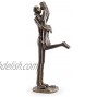 Danya B. ZD12056 Metal Art Shelf Décor Contemporary Sand-Casted Bronze Sculpture Passionate Kiss