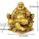 Fengshui Buddha Statue for Lucky & Happiness God of Wealth,Laughing Buddha on Emperor`s Dragon Chair,Brass Buddhist Statues and Sculptures Home Decor Congratulatory Gifts Medium
