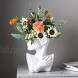 Funsoba Ceramics Statue Flower Vase Face Pots Bust Head Shaped for Birthday Gifts Home Office Decoration
