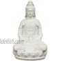 Guan Yin Statue Small with White Marble Finish. Premium Quality Quan Yin Statue. Buddhist Avalokiteshvara Kuanyin Buddhism Statue on Lotus