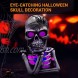 Halloween Decorations KOOPER Halloween Lights Skull with Multi Color Changing Battery Operated with Glowing Eyes&Body Halloween Decor Indoor Outdoor Resin Lights for Halloween Festival Theme Party
