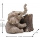 Hodao Elephant Decorations for Home Desk Organizer Gold Elephant Decor Elephant Pen Holder