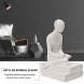 Quoowiit Abstract Sculpture Statues for Home Decor Abstract Figure Statues Hand Craved Resin Sculpture Modern Home Decoration-143 White
