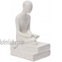 Quoowiit Abstract Sculpture Statues for Home Decor Abstract Figure Statues Hand Craved Resin Sculpture Modern Home Decoration-143 White