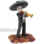 Skeleton Skull Black Mariachi Band Trumpet Statue