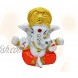 TIED RIBBONS Mini Ganesha Statue Sculpture Idol for Car Dashboard Home Temple Decor 2 X 2.3 Inch  L X H
