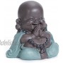 WGFKVAS Buddha Statue Laughing Buddha Smiling Little Buddha Ceramic Buda Statue Little Monk Figurine Cute Baby Buddha for Home Office Car Decors Gift Crafts and Arts Green