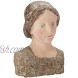 Creative Co-Op Vintage Greek Bust Reproduction with Removable Crown Brown