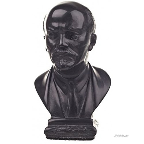 danila-souvenirs Soviet Russian USSR Leader Vladimir Lenin Stone Bust Statue Sculpture 4.1'' Black