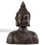 Urban Trends Fiberstone Buddha Bust with Pointed Ushnisha Rusted Medium Bronze Brown