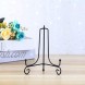 2 Pack 6 Inch Iron Display Stand Black Easel Plate Display Photo Holder Stand Displays Picture Frams Decorative Plates Tablets Books and Artworks