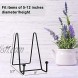 BamLue 3-Piece Iron Display Stand 4-inch Black Wire Iron Easel Plate Holder Dish Stand Metal Frame Holder for Displaying Pictures Decoration Plates Books Dishes and Arts