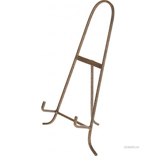 Bard's Antique Gold-Toned Wrought Iron Easel 15 H x 9.25 W x 6.5 D