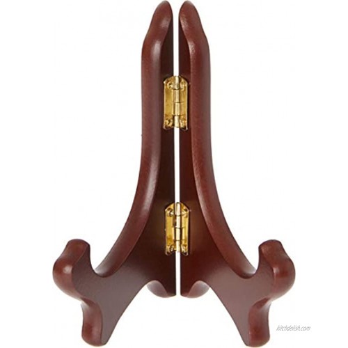 Bard's Hinged Walnut Wood Stand 5 H x 5 W x 3.5 D for 5 7.5 Plates