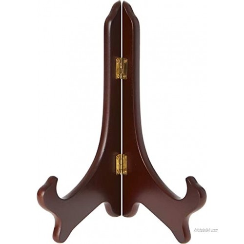Bard's Hinged Walnut Wood Stand 9 H x 8.25 W x 5 D for 9 10.5 Plates