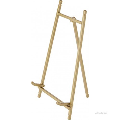 Bard's Satin Gold-Toned Metal Easel 9.5 H x 5 W x 5 D