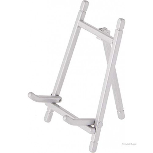 Bard's Satin Silver-Toned Metal Easel 5 H x 3 W x 3 D