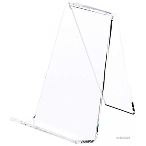 Plymor Clear Acrylic Book Easel with 1.125 Flat Ledge 3.625 W x 4.25 D x 4.875 H