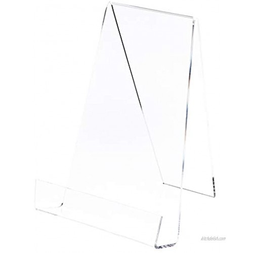 Plymor Clear Acrylic Book Easel with 1.875 Ledge w Lip 8.25 W x 8 D x 10.75 H