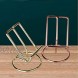 Teensery 1 Pack Metal Wire Frame Holder Stand Tabletop Display Stand for Picture Photo Book Cellphone Pad Gold