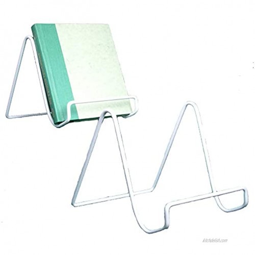 Wire Easel Plate Stands Display Holder Sturdy White White Metal Stands 6 Inch Pack of 2