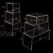 Abuff Acrylic Display Risers 6 Size Steps Clear Acrylic Display Stand Retail Displays for Figure Collection Jewelry Clear Cake Stands Risers for Cup Cake Buffet