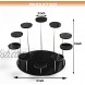 Acrylic Cupcake Stand Display Cupcake Holder Tower for Party Decoration Detachable Display Riser Shelf Showcase for Dessert Jewelry Figures Collectibles and Perfumes Display Black
