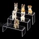 CECOLIC Acrylic Display Stand Riser Clear Small Acrylic Decorator Stand Shelf for Figures Pops Amiibo Jewelry Cupcake Dessert 2 Sets