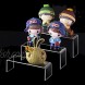 CECOLIC Acrylic Display Stand Riser Clear Small Acrylic Decorator Stand Shelf for Figures Pops Amiibo Jewelry Cupcake Dessert 2 Sets