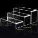Goabroa Acrylic Display Risers Clear Rectangle Stands Shelf for Display 6pcs