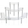JDS 3 Tier Half Moon Display Shelves Acrylic Display Stand Tiered Serving Tray 1 Set