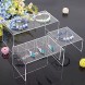 KINGDOM SOLUTIONS I Acrylic Riser Pack of 3 Acrylic Display Stands for accesories. Set of 3 display riser for decor Display your jewelry and collectibles with this set of acrylic risers