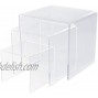 KINGDOM SOLUTIONS I Acrylic Riser Pack of 3 Acrylic Display Stands for accesories. Set of 3 display riser for decor Display your jewelry and collectibles with this set of acrylic risers