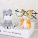 Konrisa Creative Glasses Holder Stand Schnauzer Reading Glasses Stand Reader Gift Spectacle Display Stand Sunglasses Eyeglass Holder for Men Women Home Office Decoration Auto Ornament