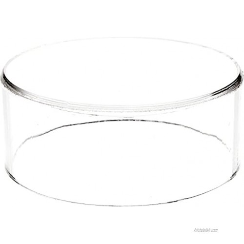 Plymor Clear Acrylic Round Cylinder Display Riser 2 inches Height x 5 inches Depth