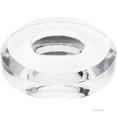 Plymor Clear Acrylic Round Display Base with Indented Circle to Hold Egg Marble Ball or Sphere 0.75 H x 3 W 1.5 Circle