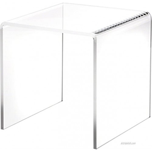 Plymor Clear Acrylic Square Display Riser 7 H x 7 W x 7 D 1 4 Thick