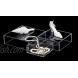 Red Co. Crystal Clear Small Acrylic Cubic Display Riser Stands with Hollow Bottoms | Transparent 3-Pack