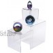 Set of 3 Premium Quality Clear Acrylic Display Stand Risers 1 8 Inches Thick 4 6 8 Inches